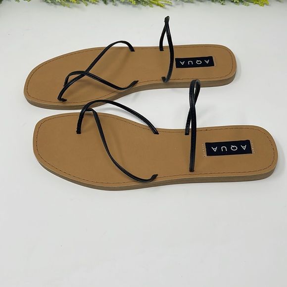 Aqua Womens AQ-Zues Leather Open Toe Strappy Sandal - Picture 3 of 10